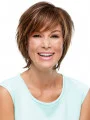 Style 100 per Hand-tied Straight Brown Short Wigs