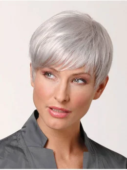 Popular Straight White Grey High Quality Wigs