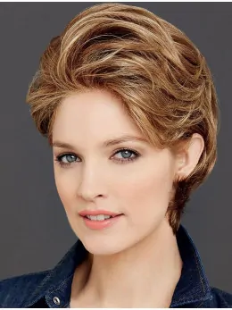 Perfect Short Wavy Brown Classic Wigs