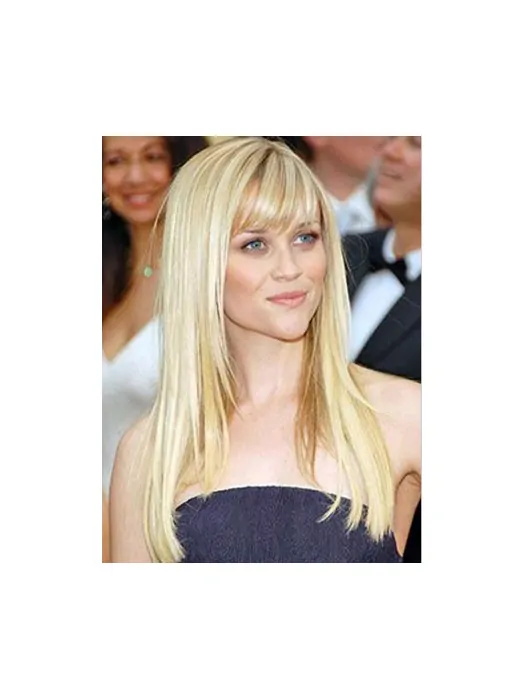 Cosy Remy Human Hair Blonde Straight Long Wigs