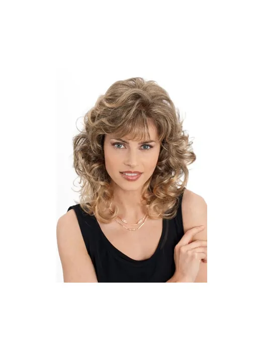 Ideal Blonde Wavy Shoulder Length Classic Wigs