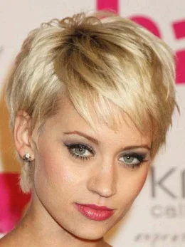 Good Blonde Straight Cropped Celebrity Wigs