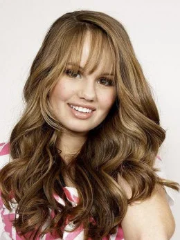 Mature Brown Wavy Long Human Hair Lace Front Wigs