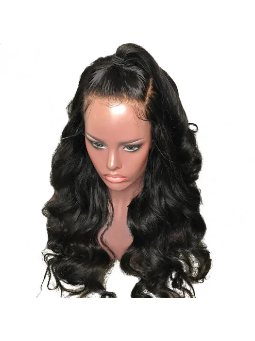 360 Lace Frontal Wig Pre Plucked Body Wave Natural Color Brazilian Remy Hair Wigs