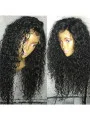 180 per Density Curly Remy Hair Pre Plucked Hairline With Baby Hair Bleached Knots