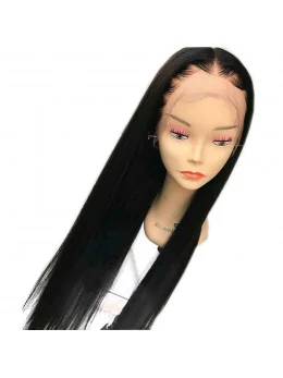 180 per Density Pre Plucked With Baby Hair Natural Color Brazilian Remy Hair Straight Wigs