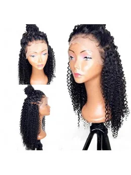360 Lace Frontal Curly Wigs With Baby Hair Front Lace Wig For Women Brazilian Remy Hair