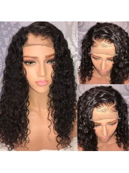 Curly Lace Front Brazilian Remy Hair Wig Pre Plucked Natural Hairline With Baby Hair