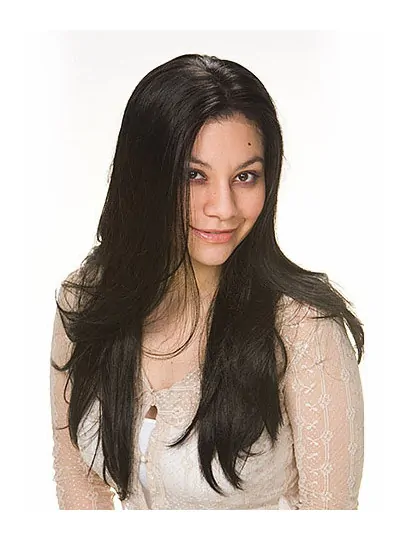 Ideal Black Straight Long Synthetic Wigs