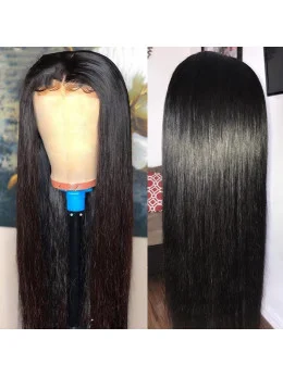 Pre Plucked Straight Remy Hair Wig Brazilian Lace Front Wig With Baby Hair