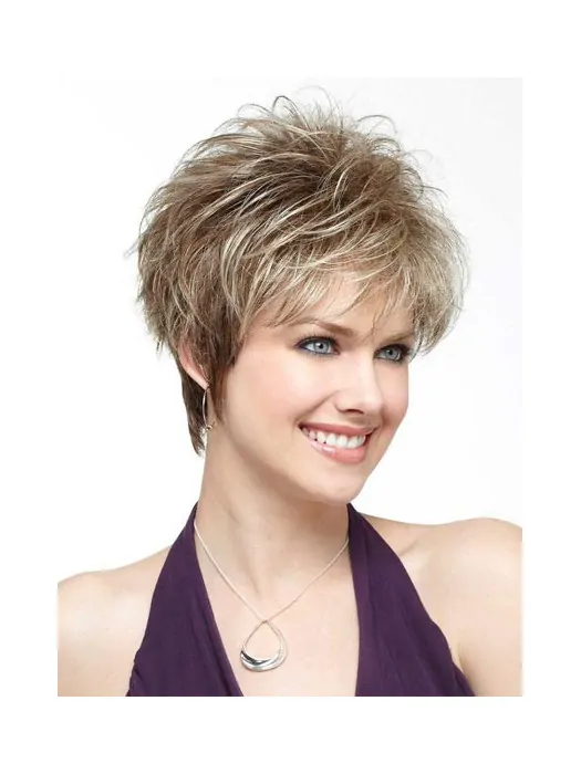 Blonde Straight Synthetic Amazing Short Wigs