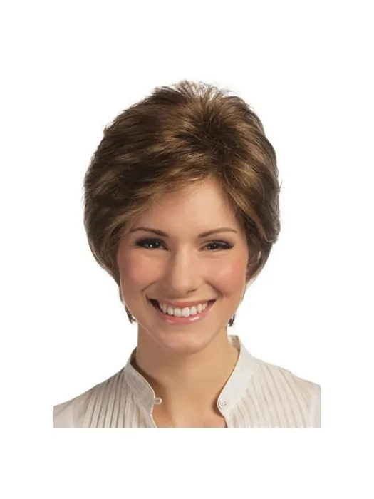 Polite Lace Front Straight Short Remy Human Lace Wigs