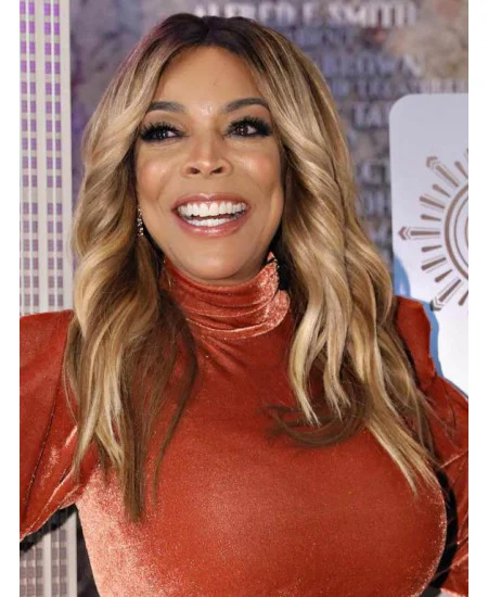 Remy Human Hair Blonde Wavy Shoulder Length Wendy Williams Wigs