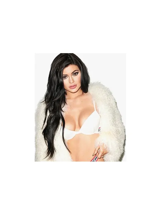 Full Lace Black 26 inch Wavy Remy Human Hair Kylie Jenner Wigs