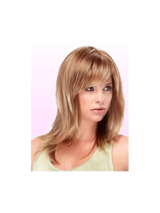 Soft Auburn Straight Shoulder Length Wigs