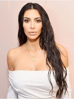 24 inch Remy Human Hair Brown Wavy Kim Kardashian Wigs