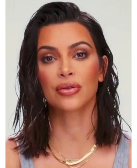 12 inch Synthetic Black Wavy Kim Kardashian Wigs