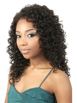 Gorgeous Black Curly Shoulder Length African American Wigs