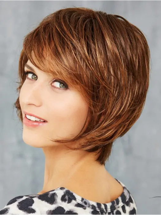 Capless Auburn Synthetic 10 inch Chin Length Wigs Bobs