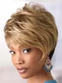 Popular Blonde Wavy Short African American Wigs