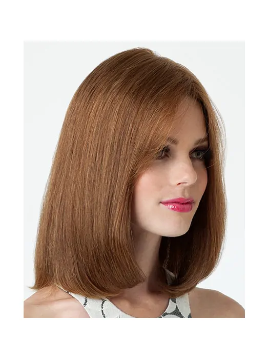 Graceful Lace Front Straight Shoulder Length Remy Human Lace Wigs