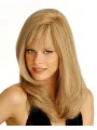 Popular Blonde Straight Long Remy Human Lace Wigs