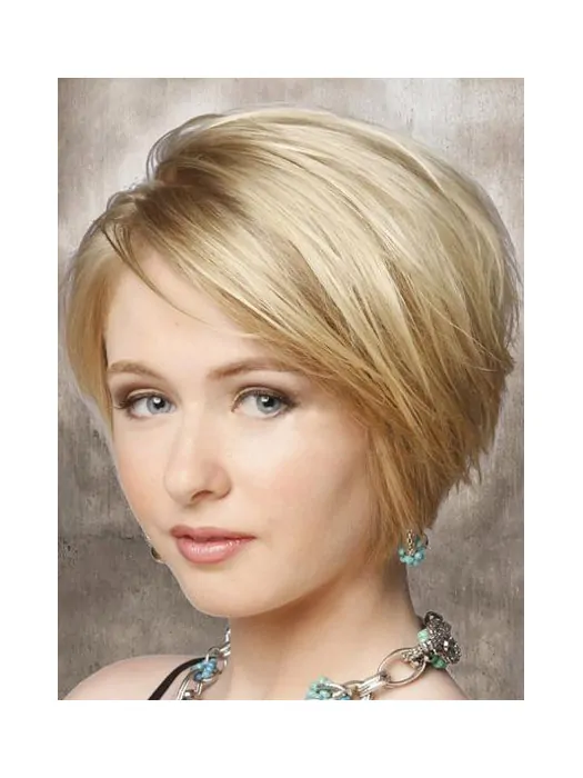 Soft Blonde Straight Chin Length Lace Front Wigs