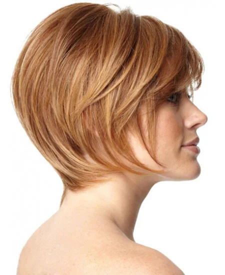 Pleasing Auburn Straight Chin Length Wigs For Cancer