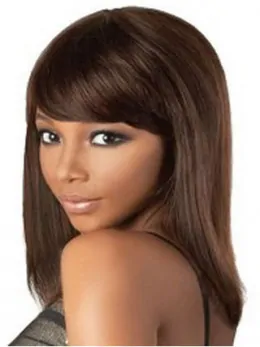 Fashion Auburn Straight Shoulder Length African American Wigs