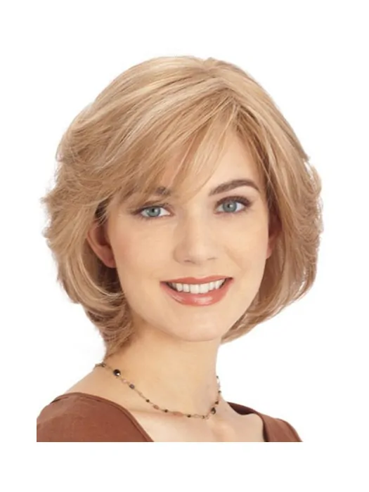 Tempting Blonde Chin Length Lace Wigs