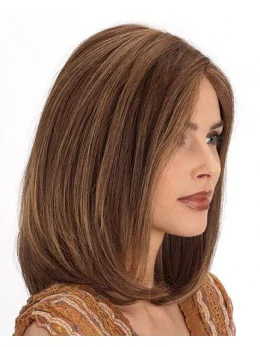 Easy Auburn Lace Front Shoulder Length Remy Human Lace Wigs