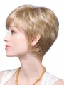 Wholesome Blonde Straight Short Human Hair Wigs