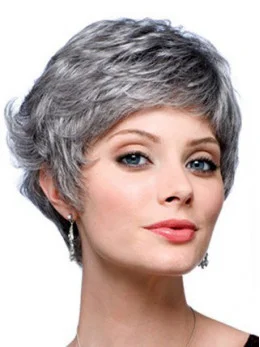 Dip Grey Lady Layered Great Synthetic Wigs