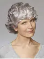 Grey Wavy 8 inch Synthetic Classic Cheap Monofilament Wigs