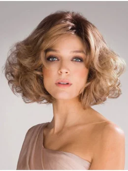 High Quality Blonde Wavy Chin Length Synthetic Wigs