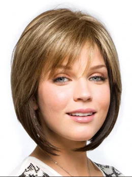 Brown Amazing Straight Synthetic Medium Wigs