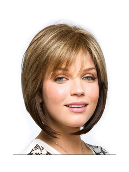 Brown Amazing Straight Synthetic Medium Wigs