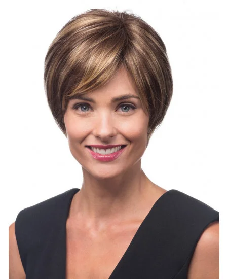 Brown Straight 10 inch Heat Friendly Synthetic Wigs