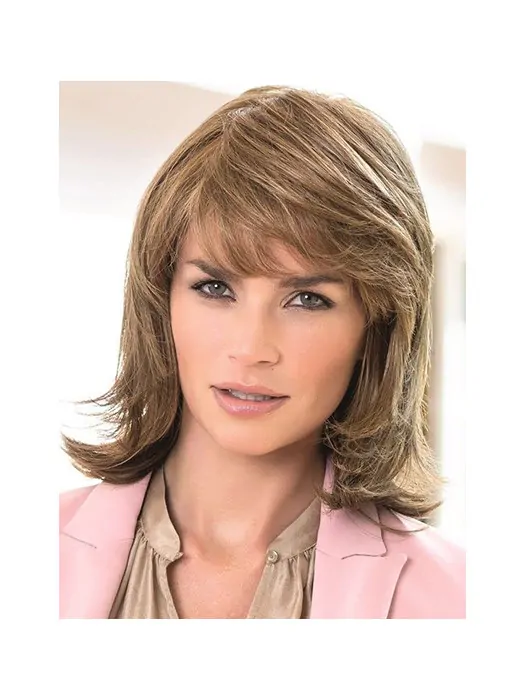 Brown Wavy Remy Human 100 per Hand-tied Wigs