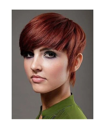 Red Straight Short Celebrity Wigs