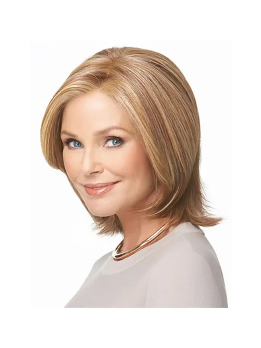 Lace Front Discount Wavy Synthetic Medium Wigs