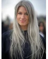 Beautiful Long Straight Perfect Grey Wigs