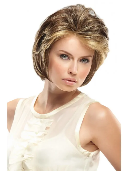 Blonde Wavy Synthetic Durable Short Wigs