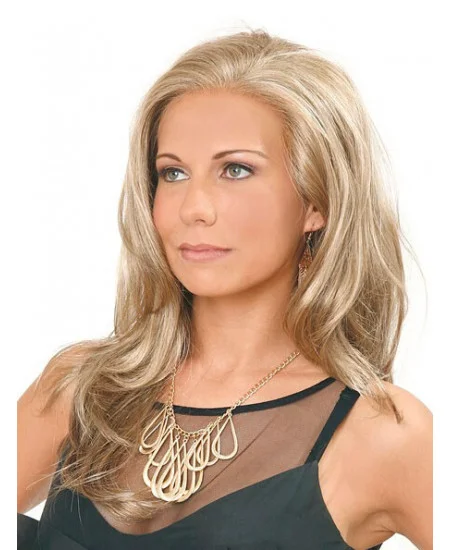 Shining Blonde Straight Long Lace Front Wigs