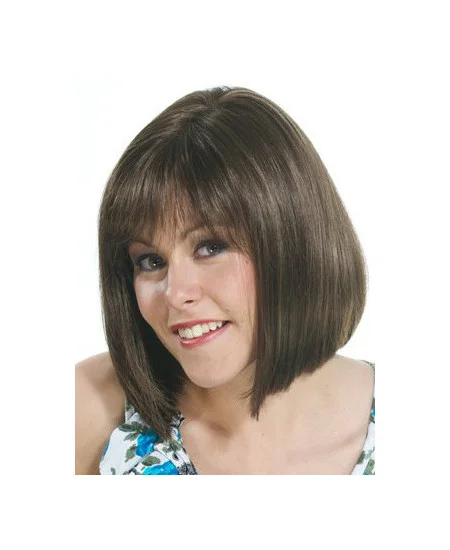 Good Brown Straight Chin Length Wigs For Cancer