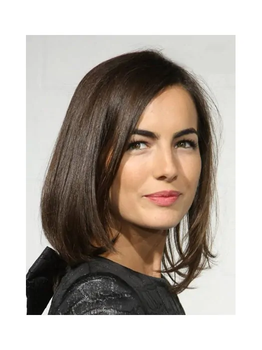Tempting Monofilament Straight Shoulder Length Remy Human Lace Wigs
