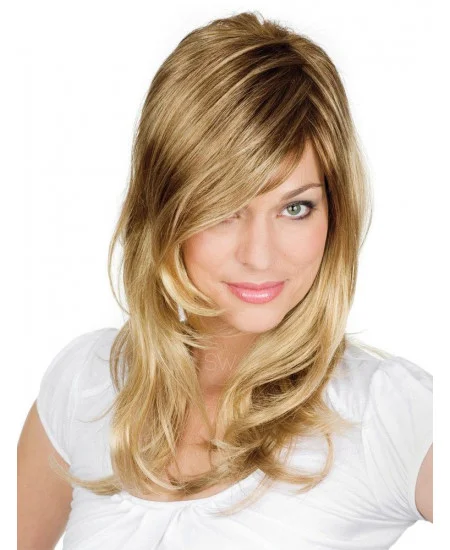 Blonde Wavy Synthetic Discount Long Wigs