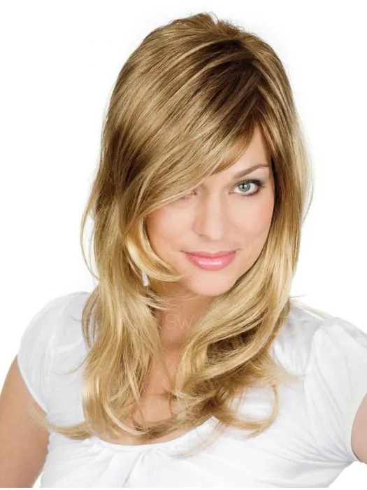 Blonde Wavy Synthetic Discount Long Wigs