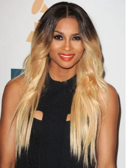 Long Wavy Full Lace Wigs 22 inch Ombre Color
