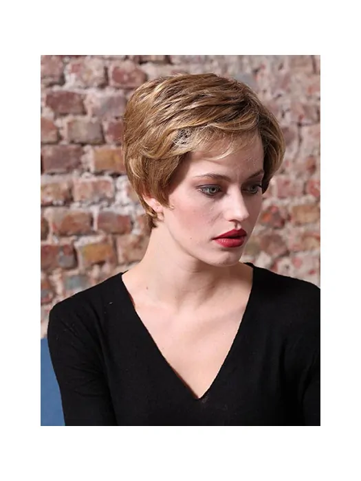 Synthetic 8 inch Wavy Short Blonde Classic Wig On Sale